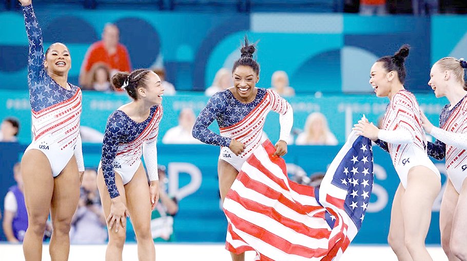 Gymnastics queen Biles shines as USA gets team gold  