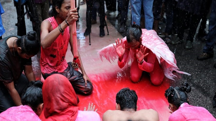 Artists against ‘genocide and oppression’ hold protest rally 
