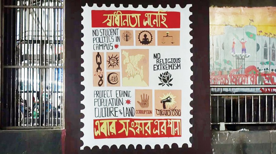 Dhaka turns into a city of graffiti: Prof Yunus