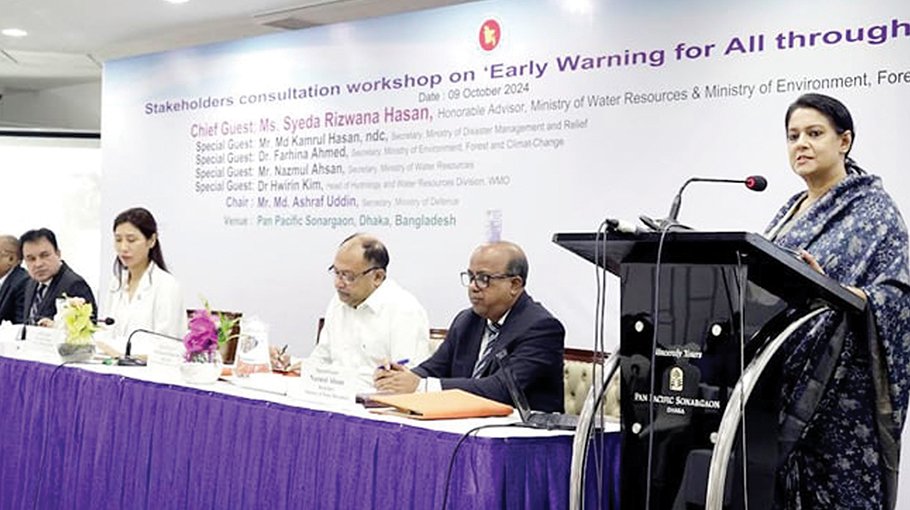Govt to develop effective early disaster warning system: Rizwana