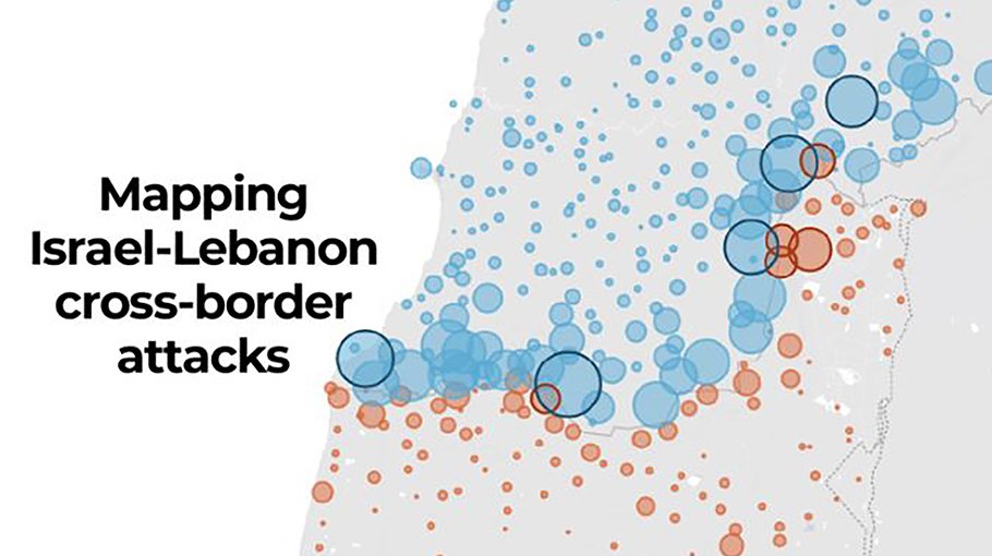 Over 12,000 attacks between   Israel and Lebanon