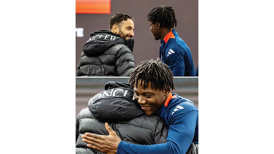 Amorim meets United players, staff