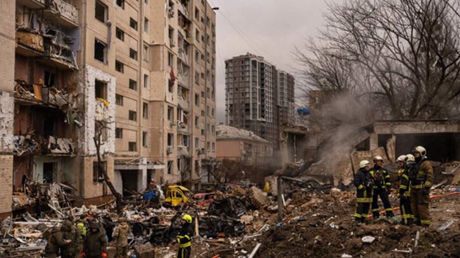 Russia launches combined  missile, drone strike on Kyiv
