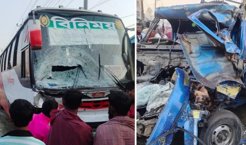 4 killed as bus, pickup collide head-on in Tangail