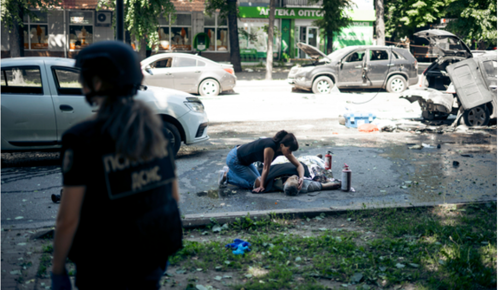 Russian rockets kill 4 in a Ukrainian city as Kyiv claims it damaged a key bridge