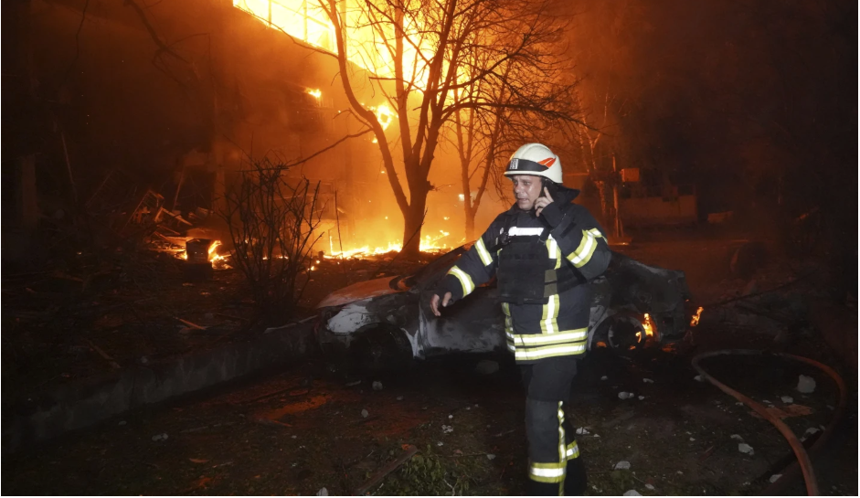 Russian attacks kill 3 as drones hit Kharkiv and other parts of Ukraine