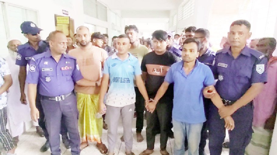 5 produced before court over attack on Rangpur Hindu palli