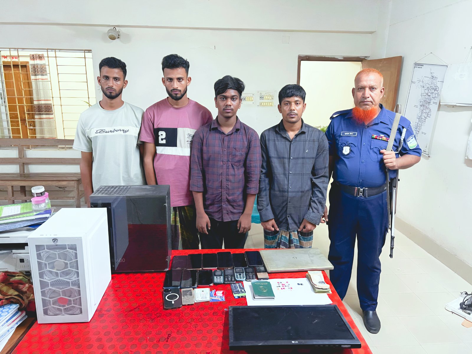 Four held in Sarishabari for running online gambling, casino operations