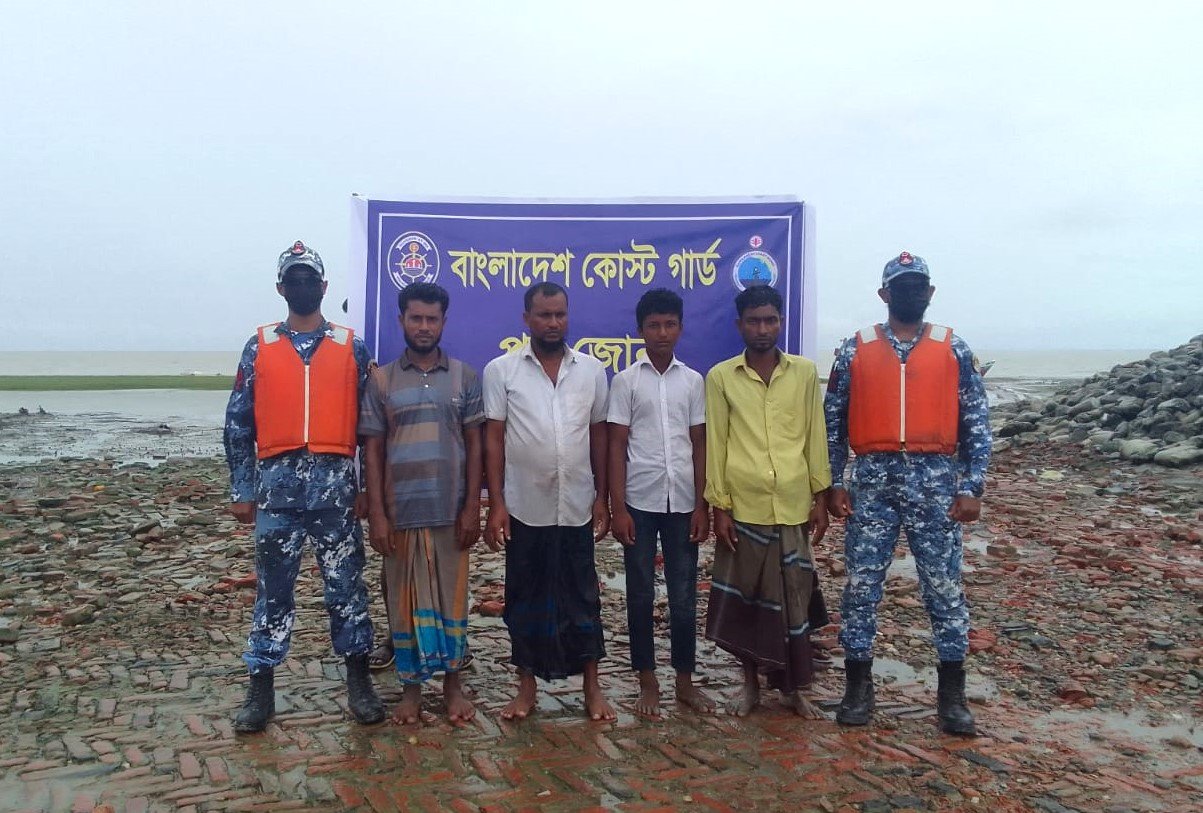 Coast Guard rescues four crew members from sinking bulkhead off Hatiya coast