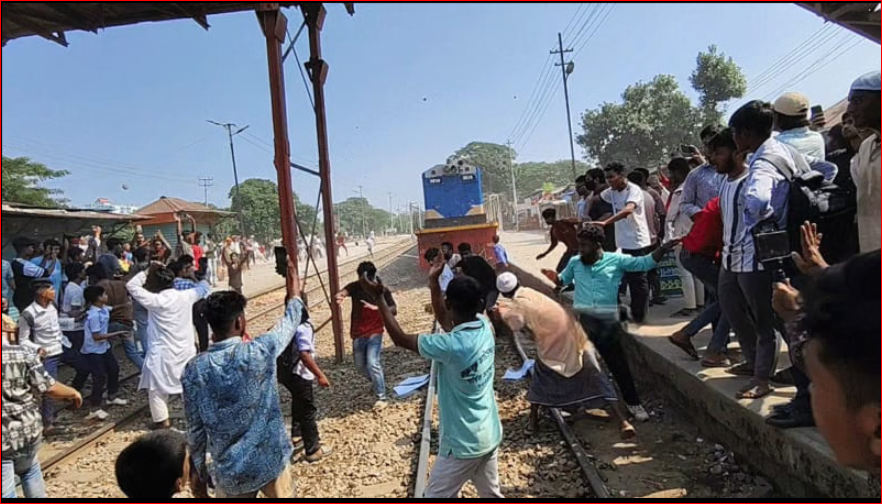 20 passengers injured as protesters hurl stones at trains in Bhairab