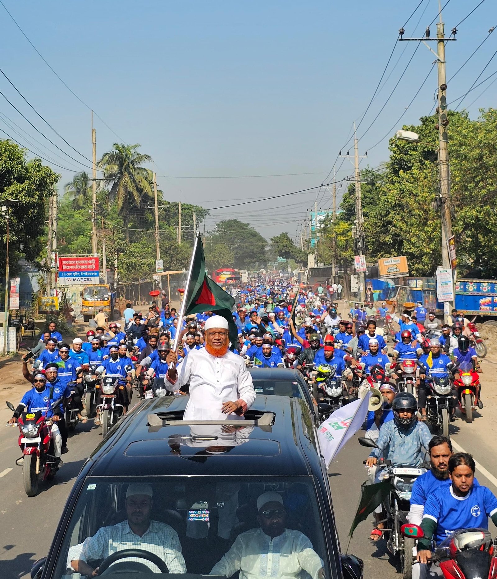 Massive motorcycle rally kicks off campaign for Nurul Islam Bulbul 