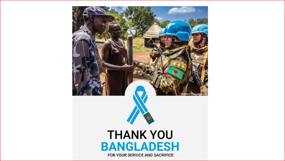 UN appreciates Bangladesh for leading with courage in global peacekeeping