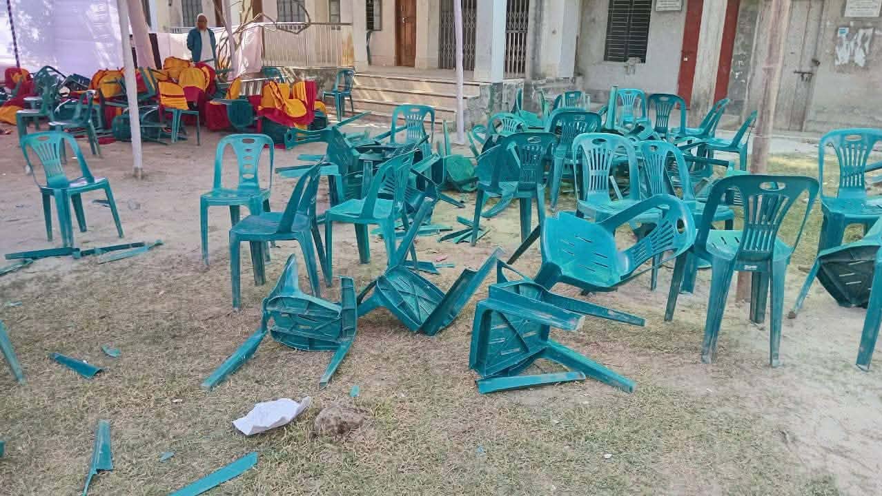 Protesters vandalise 'Souhardya Bridge' opening in Muladi after its renaming to '36 July'