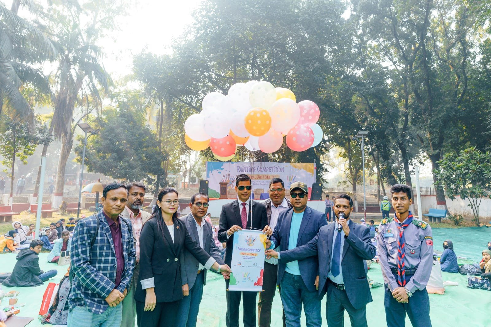 Nepal Embassy, BNFS arrange painting competition in Rajshahi