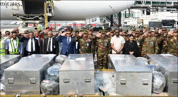 Bodies of six fallen Bangladeshi peacekeepers return home