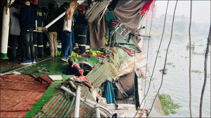 7 passengers killed as two launches collide on Meghna river amid dense fog
