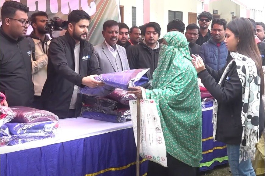NSUSSC distributes warm clothes among under-privileged people in Northern region