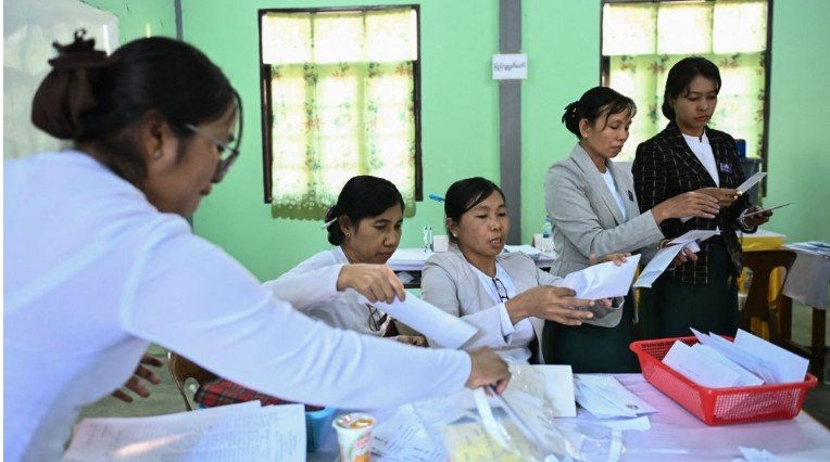 Myanmar pro-military party official says 'winning' junta-run poll