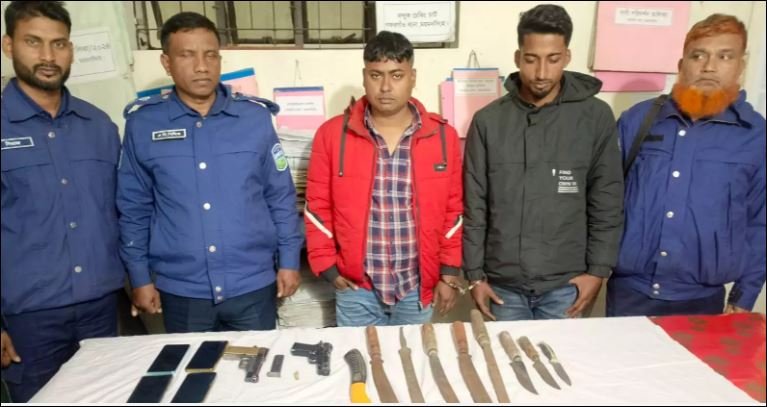 2 JCD men held with firearms in Mymensingh 