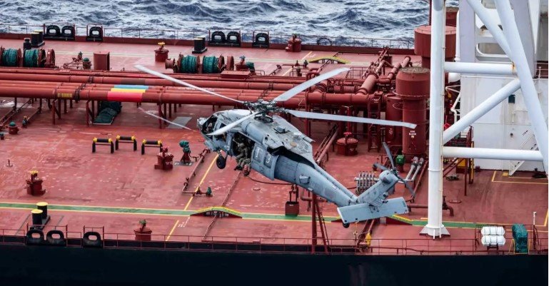 US military boards third sanctioned oil tanker in Indian Ocean