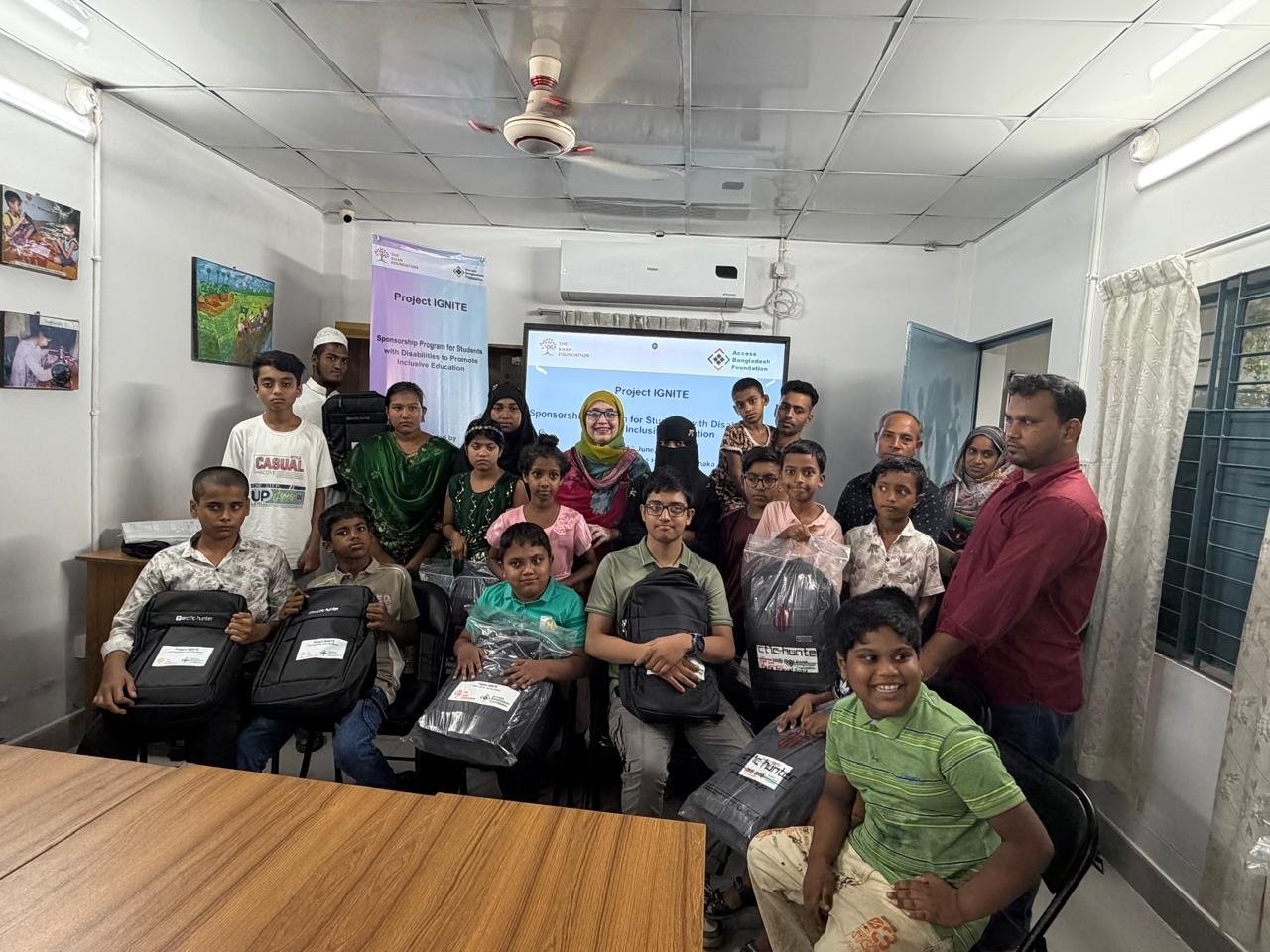 Access Bangladesh Foundation distributes educational materials and dignity kits to students with disabilities in Dhamrai