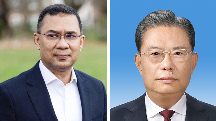 China’s top legislator Zhao Leji calls on Tarique Rahman