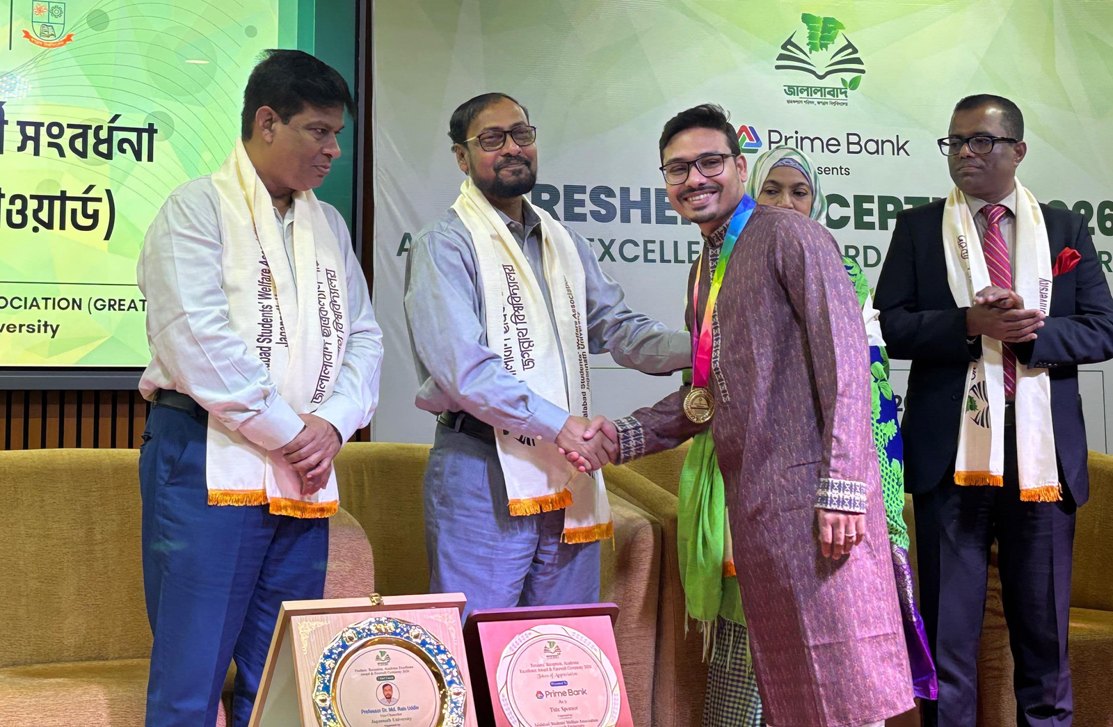 JnU Student Kawsar honoured with Gold Award for academic feat